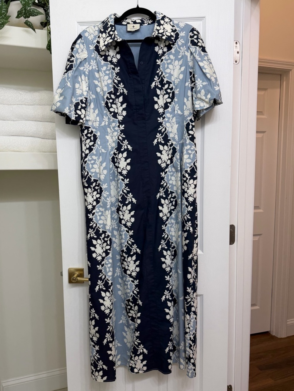 Tuckernuck Blue Fog Floral Delaney Midi Dress Size XL - Picture 4 of 9